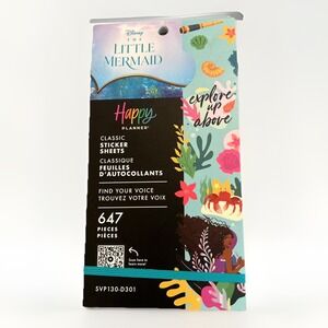 Happy Planner Disney The Little Mermaid, Classic Sticker Sheets, 647 pieces New